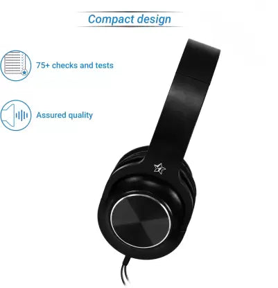 Flipkart SmartBuy Foldable Wired Headphone (Black, On the Ear) Flipkart SmartBuy Foldable Wired Headphone (Black, On the Ear)